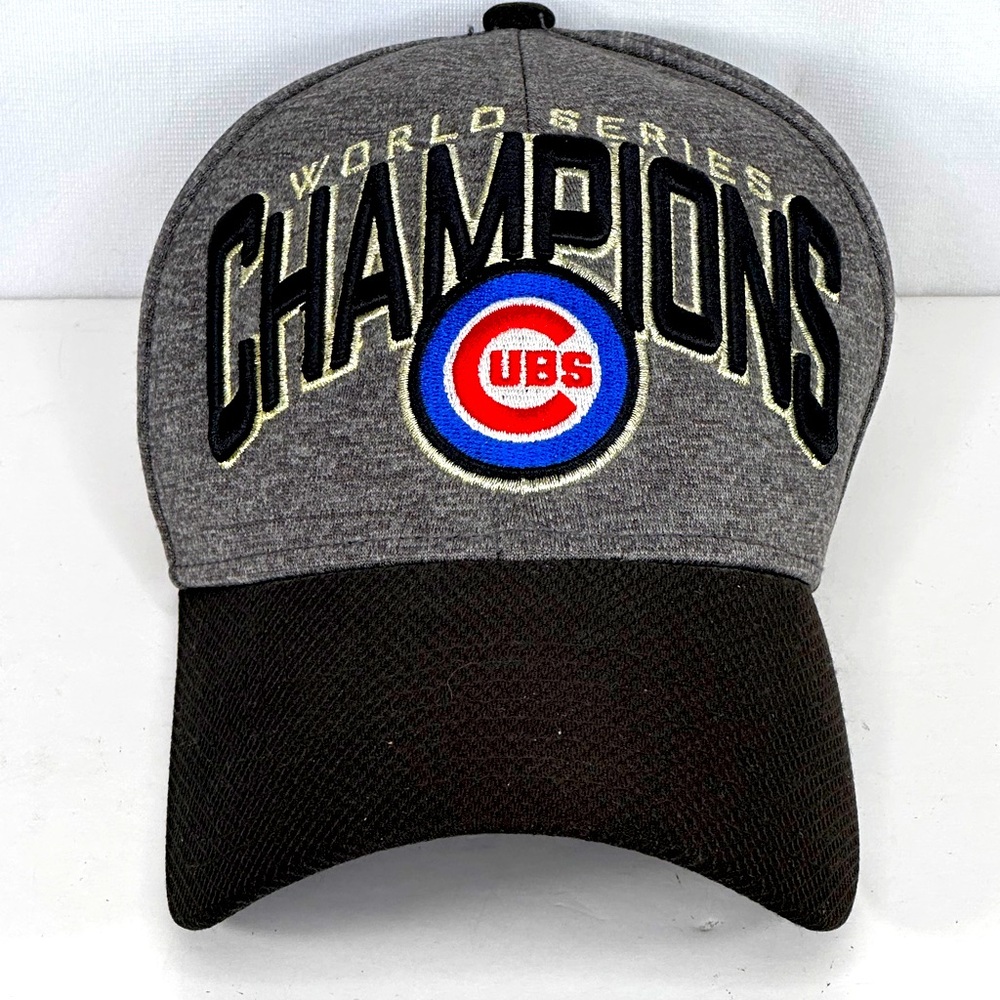 New Era 39Thirty Chicago Cubs Hat Cap Gray MLB Baseball 2016 World Series
Champs